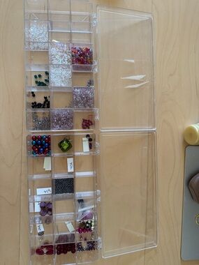 Clear Plastic Compartment Storage Box - Clear